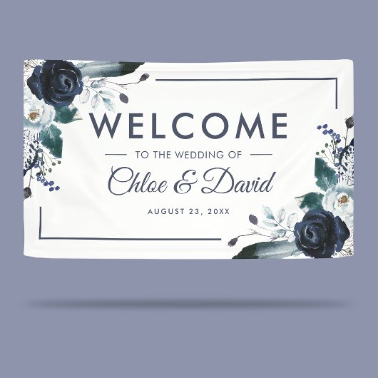 Rustic Navy Boho Floral Wedding Spandoek