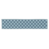 Rustic Navy en Blue Buffalo Plaid Korte Tafelloper (Horizontaal)