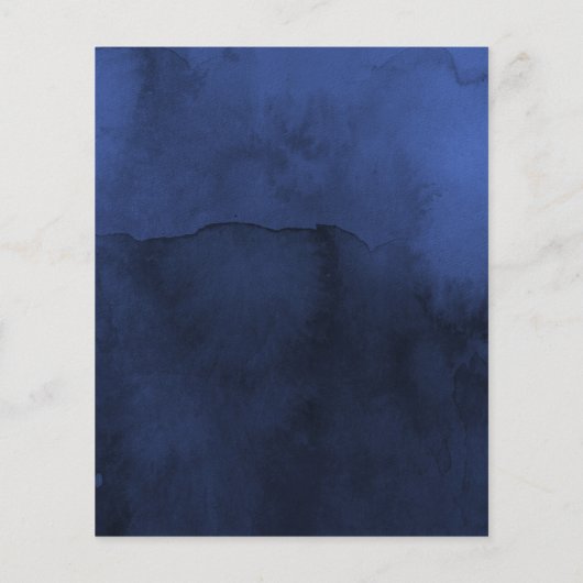 Rustic Navy en Faux Glitter Silver Floral Wedding Flyer (Achterkant)