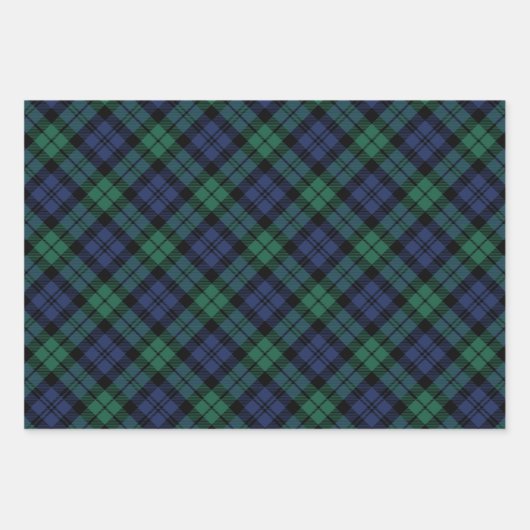 Rustic Navy en Green Watch Pset Merry Kerstmis Inpakpapier Vel (Voorkant)