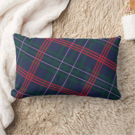 Rustic Navy Rood Groen Diagonaal Plaid Kerstmis Kussen