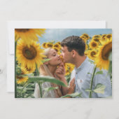 Rustic Navy Sunflower Wedding Photo Save the Date (Achterkant)