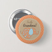 Rustic neutraal Baby shower Ik ben de grootmafamil Ronde Button 5,7 Cm (Voorkant /achterkant)