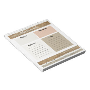 Rustic Neutral Bijbelstudie merkt Notitieblok op
