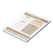 Rustic Neutral Bijbelstudie merkt Notitieblok op (Linkerzijde)