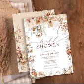 Rustic Neutral Boho Floral Vrijgezellenfeest Kaart