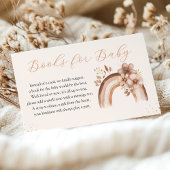 Rustic Neutral Boho Regenboog Boeken voor Baby Informatiekaartje