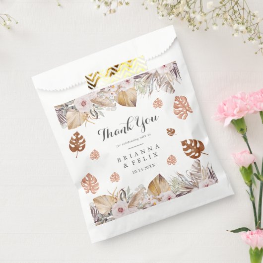 Rustic Neutral Boho Wedding Bedankzakje (Gezegeld)