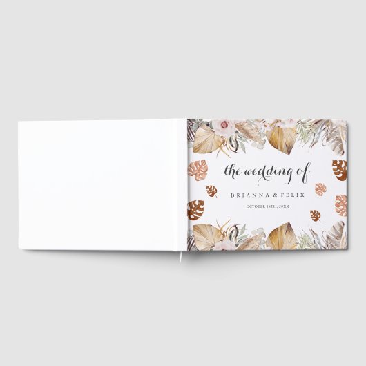 Rustic Neutral Boho Wedding Gastenboek (Volledig)