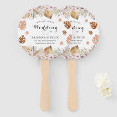Rustic Neutral Boho Wedding Handwaaier (Voorkant en achterkant)