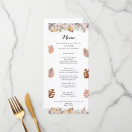 Rustic Neutral Boho Wedding Menu