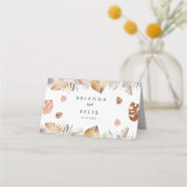 Rustic Neutral Boho Wedding Plaatskaartje (Achterkant)