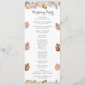 Rustic Neutral Boho Wedding Programmakaart (Achterkant)