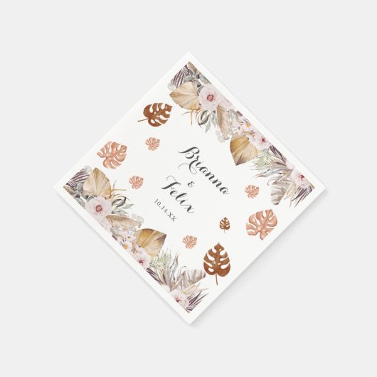 Rustic Neutral Boho Wedding Servet (Hoek)