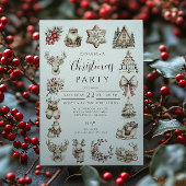 Rustic Neutral Christmas Celebration Kaart