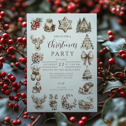 Rustic Neutral Christmas Celebration Kaart
