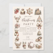 Rustic Neutral Christmas Celebration Kaart (Voorkant)