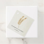 Rustic Neutral Earthy Boho Pampas Grass Wedding Bedankjes Labels (In situ)
