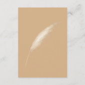 Rustic Neutral Earthy Boho Pampas Grass Wedding Informatiekaartje (Achterkant)