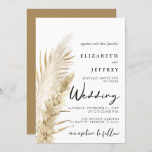 Rustic Neutral Earthy Boho Pampas Grass Wedding