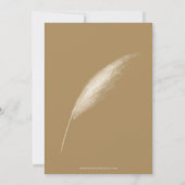Rustic Neutral Earthy Boho Pampas Save the Date Aankondiging (Achterkant)