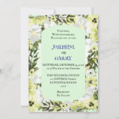 Rustic Neutral Floral Wedding Invitation Kaart (Voorkant)
