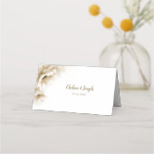 Rustic Neutral Floral Wedding Place Card Plaatskaartje (Achterkant)