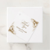 Rustic Neutral Floral Wedding Thank You Bedankjes Labels (In situ)