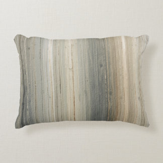 Rustic Neutral Gray Brown Abstract Stripe Accent Kussen