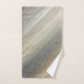 Rustic Neutral Gray Brown Abstract Stripe Bad Handdoek (Handdoek)