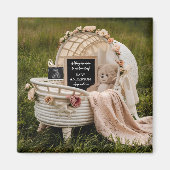 Rustic Neutral pregnancy announcement keepsake  Magneet (Voorkant)