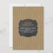 Rustic Neutral Pumpkin baby sprinkle uitnodiging (Achterkant)