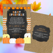 Rustic Neutral Pumpkin baby sprinkle uitnodiging