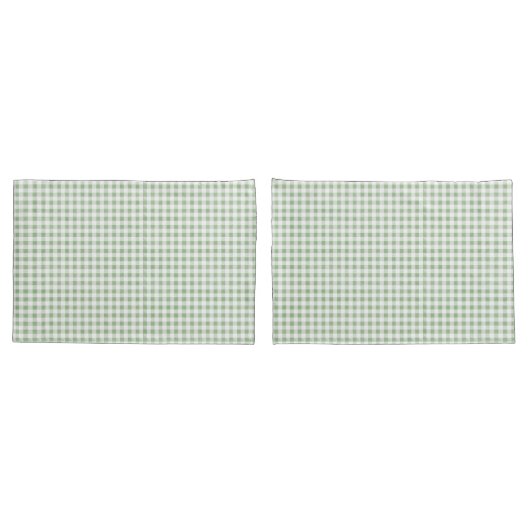 Rustic Neutral Sage Gingham Buffalo Pset Kussensloop (Achterkant-Set)