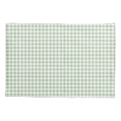 Rustic Neutral Sage Gingham Buffalo Pset Kussensloop (Achterkant-Links)