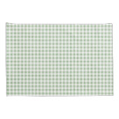 Rustic Neutral Sage Gingham Buffalo Pset Kussensloop (Achterkant-Rechts)