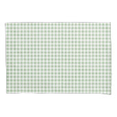 Rustic Neutral Sage Gingham Buffalo Pset Kussensloop (Voorkant-Links)