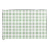 Rustic Neutral Sage Gingham Buffalo Pset Kussensloop (Voorkant-Rechts)