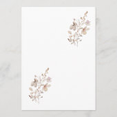 Rustic Neutral Wedding Program Programmakaart (Achterkant)