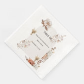 Rustic Neutral Wedding Table Numbers Servet (Hoek)