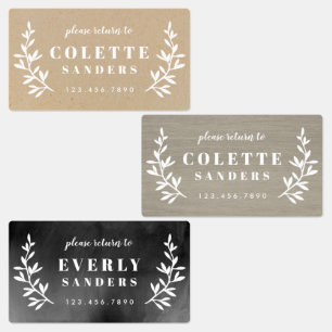 Rustic Neutrals Trio Waterproof Naamlabels Labels