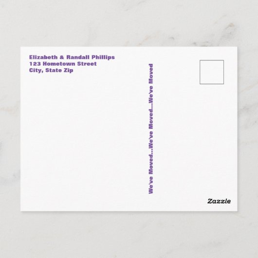 Rustic New Address Announcement Rope Watering Can Briefkaart (Achterkant)