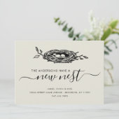 Rustic New Nest Home Change of Address Moving Aankondiging (Staand voorkant)