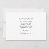 Rustic New Nest Home Change of Address Moving Aankondiging (Achterkant)