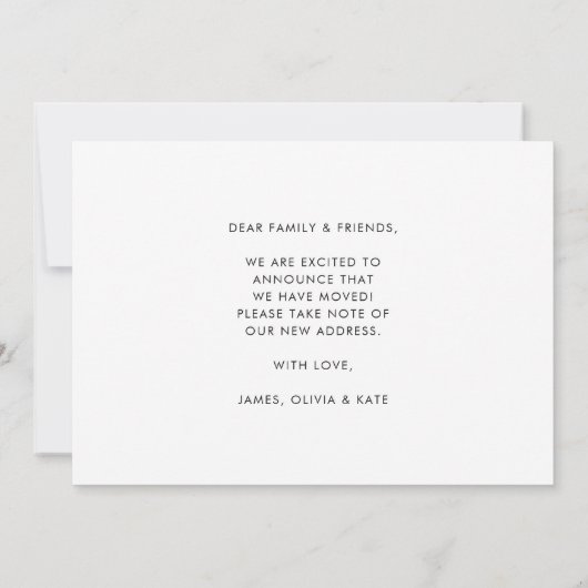 Rustic New Nest Home Change of Address Moving Aankondiging (Achterkant)