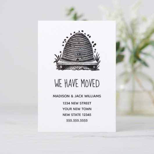 Rustic Nieuw startadres |Verplaatsingsaankondiging (Staand voorkant)