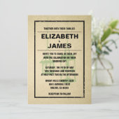 Rustic Night Light Wedding Invitations Kaart (Staand voorkant)