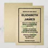 Rustic Night Light Wedding Invitations Kaart (Voorkant / Achterkant)