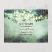 Rustic Night Lights Branches Bewaar de datum Aankondigingskaart (Voorkant)