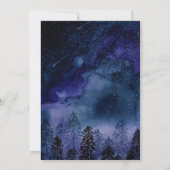 Rustic Night Sky Forest bruiloft uitnodiging (Achterkant)